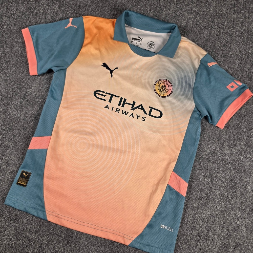 Puma Man City Jersey Kids 28 Savinho 26 Definitely City Soccer Football